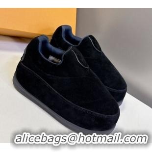 Shop Cheap Louis Vuitton LV Yeti Slip On Platform Shoe in Suede 1AIJD5 Black 1022066
