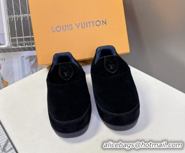 Shop Cheap Louis Vuitton LV Yeti Slip On Platform Shoe in Suede 1AIJD5 Black 1022066