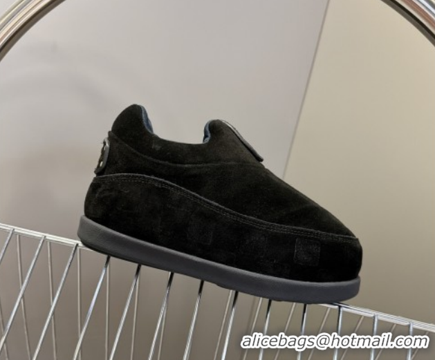 Shop Cheap Louis Vuitton LV Yeti Slip On Platform Shoe in Suede 1AIJD5 Black 1022066