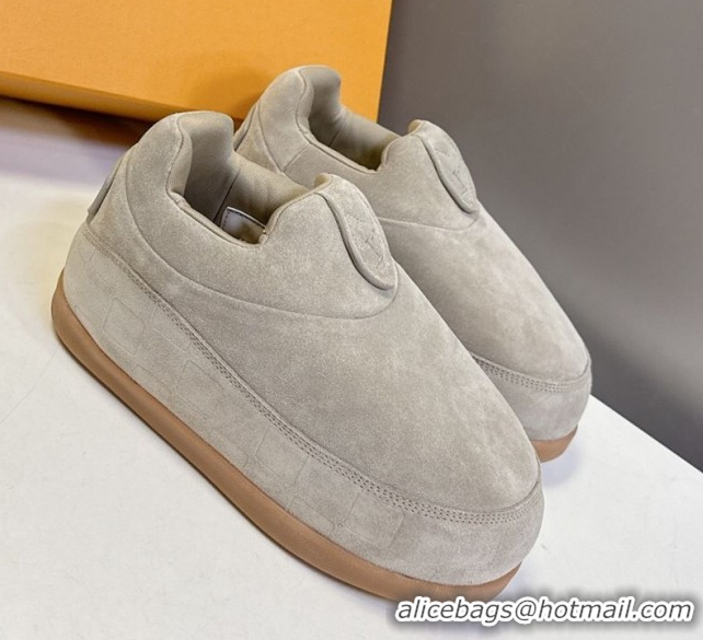 Duplicate Louis Vuitton LV Yeti Slip On Platform Shoe in Suede 1AIJD5 Grey 1022067