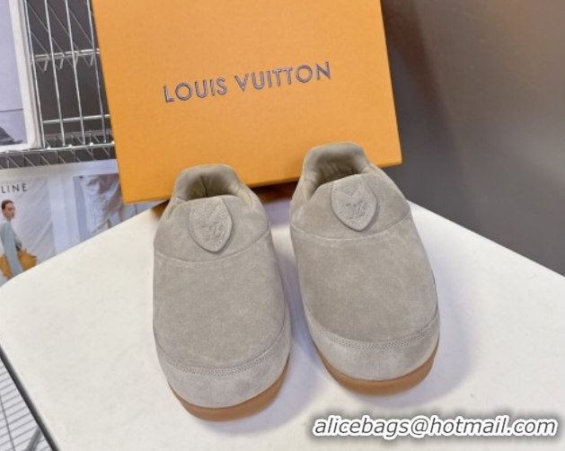 Duplicate Louis Vuitton LV Yeti Slip On Platform Shoe in Suede 1AIJD5 Grey 1022067