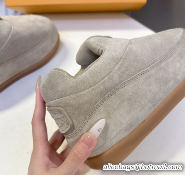 Duplicate Louis Vuitton LV Yeti Slip On Platform Shoe in Suede 1AIJD5 Grey 1022067