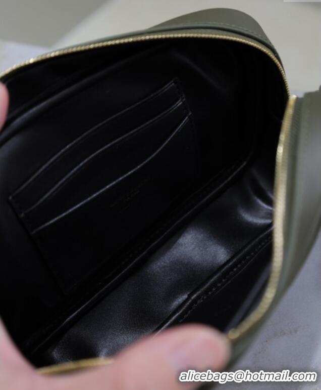 Unique Style Saint Laurent Lou Mini Chain Camera Bag in Matelasse Leather 585040 Green 2025