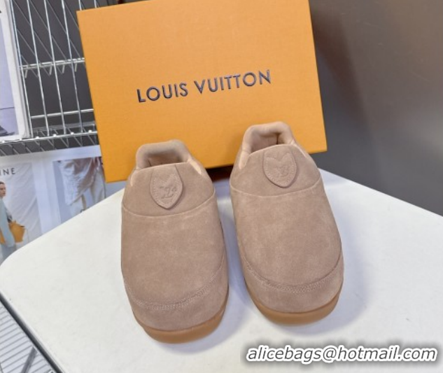 Charming Louis Vuitton LV Yeti Slip On Platform Shoe in Suede 1AIJD5 Beige 1022068