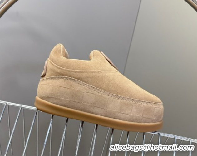 Charming Louis Vuitton LV Yeti Slip On Platform Shoe in Suede 1AIJD5 Beige 1022068