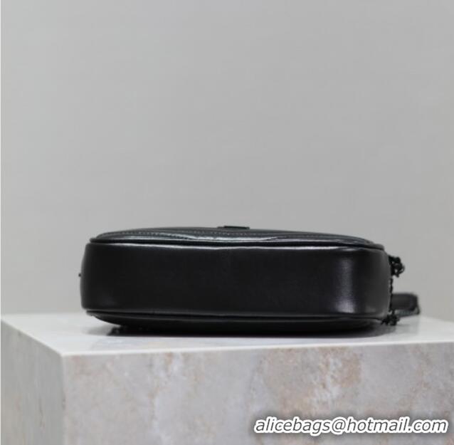Best Product Saint Laurent Lou Mini Chain Camera Bag in Matelasse Leather 585040 All Black 2025