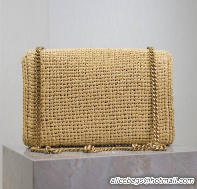 Grade Design Saint Laurent Kate Medium Chain Bag in Raffia Straw 553804 Beige 2025