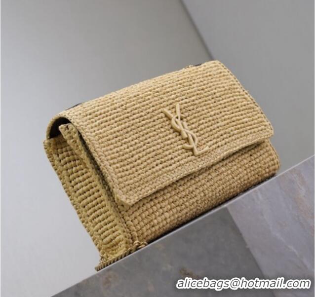 Grade Design Saint Laurent Kate Medium Chain Bag in Raffia Straw 553804 Beige 2025