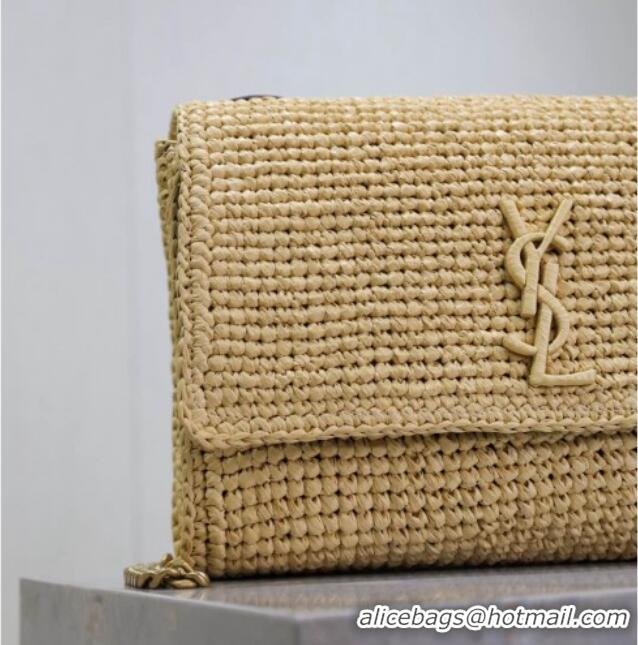Grade Design Saint Laurent Kate Medium Chain Bag in Raffia Straw 553804 Beige 2025