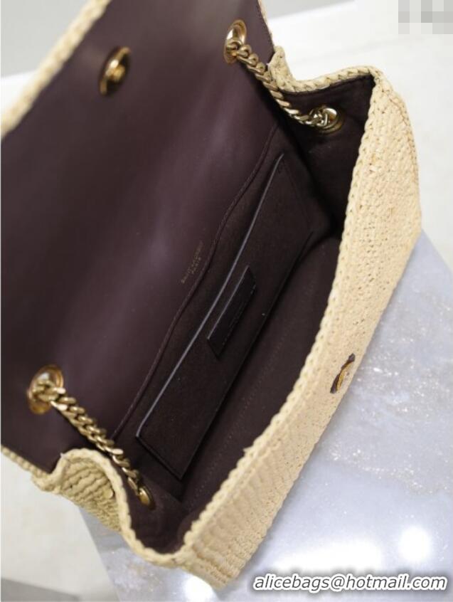 Grade Design Saint Laurent Kate Medium Chain Bag in Raffia Straw 553804 Beige 2025