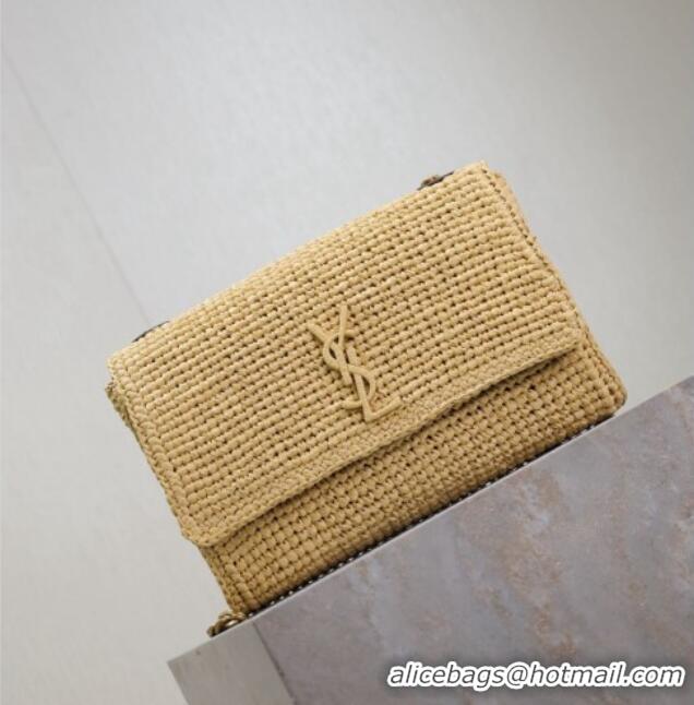 Grade Design Saint Laurent Kate Medium Chain Bag in Raffia Straw 553804 Beige 2025