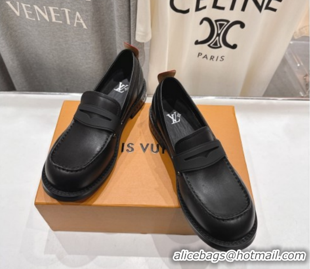 Shop Cheap Louis Vuitton LV Bubble Loafers in Calf Leather Black 1AIJHI 1022072