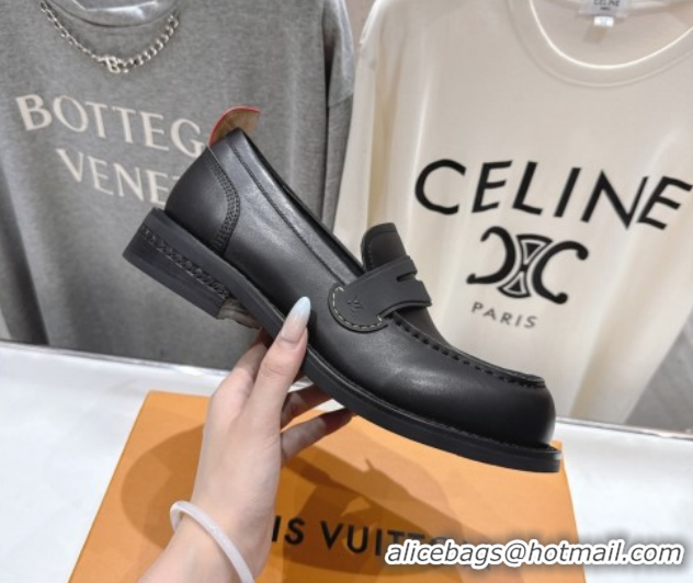 Shop Cheap Louis Vuitton LV Bubble Loafers in Calf Leather Black 1AIJHI 1022072