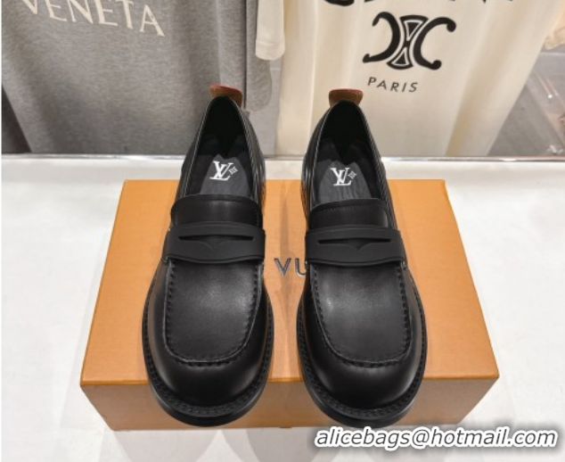 Shop Cheap Louis Vuitton LV Bubble Loafers in Calf Leather Black 1AIJHI 1022072