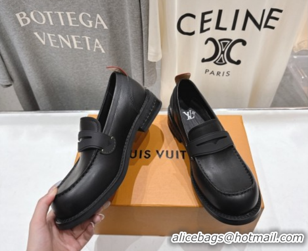Shop Cheap Louis Vuitton LV Bubble Loafers in Calf Leather Black 1AIJHI 1022072