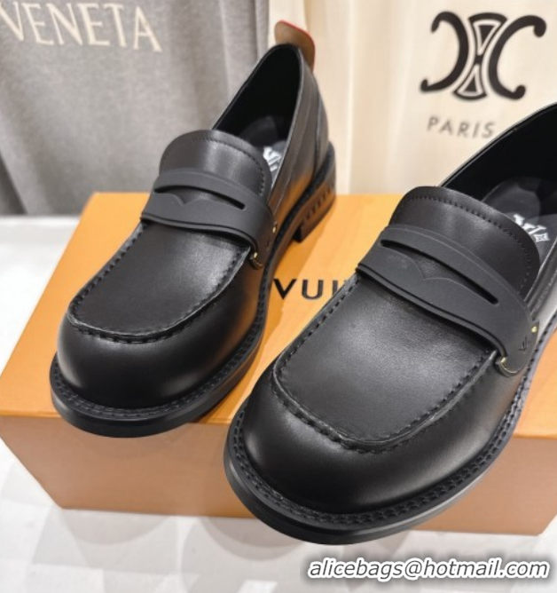 Shop Cheap Louis Vuitton LV Bubble Loafers in Calf Leather Black 1AIJHI 1022072