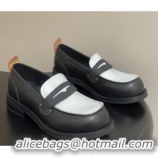 Perfect Louis Vuitton LV Bubble Loafers in Calf Leather Black/White 1AIJHI 1022073