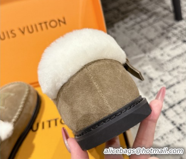 Best Price Louis Vuitton Colorado Comfort Mary Janes Loafers in LV Suede and Wool Brown 1AIGKZ 1022079
