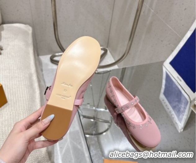 Big Discount Louis Vuitton Romy Flat Ballerinas Flat in Suede and Studs 1AICXL Vintage Rose Pink 1022083