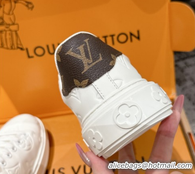 Good Product Louis Vuitton Time Out Sneakers in Maxi Monogram Leather White 1022094