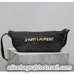 Famous Brand Saint Laurent Le Rafia Crossbody Bag 667490 Black 2025