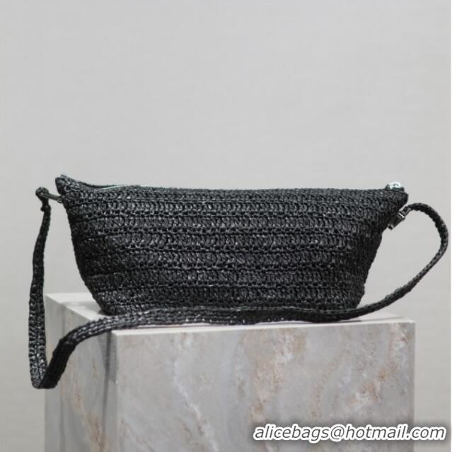 Famous Brand Saint Laurent Le Rafia Crossbody Bag 667490 Black 2025