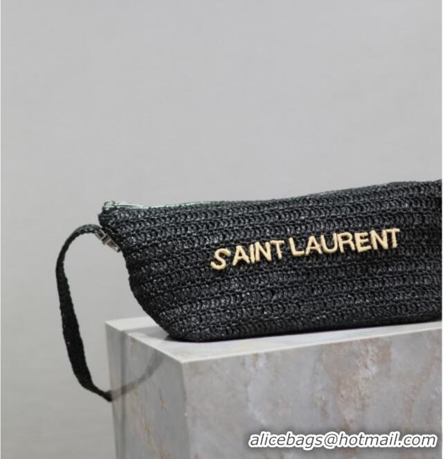Famous Brand Saint Laurent Le Rafia Crossbody Bag 667490 Black 2025