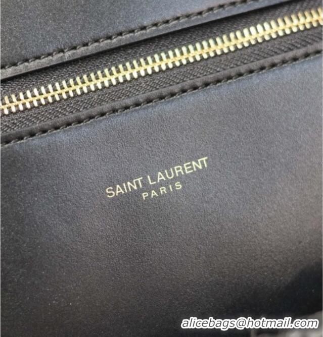 Luxury Discount Saint Laurent Tote Bag in Raffia Leather 262149 Black 2025