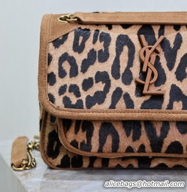 Promotional Saint Laurent Baby Nike Chain Bag in Pony Hair Leather 633151 Leopard 2025