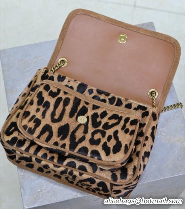 Promotional Saint Laurent Baby Nike Chain Bag in Pony Hair Leather 633151 Leopard 2025