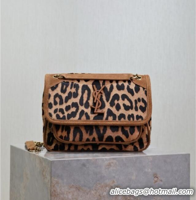 Promotional Saint Laurent Baby Nike Chain Bag in Pony Hair Leather 633151 Leopard 2025