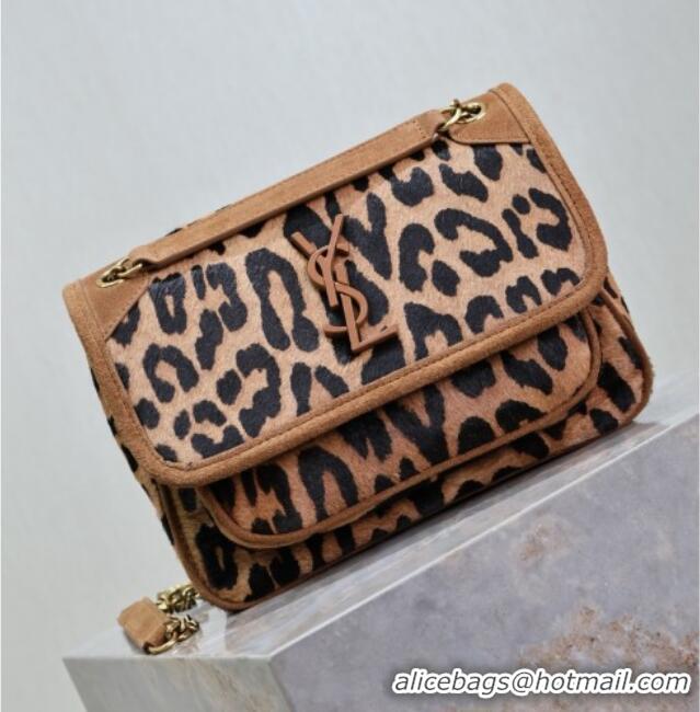 Promotional Saint Laurent Baby Nike Chain Bag in Pony Hair Leather 633151 Leopard 2025