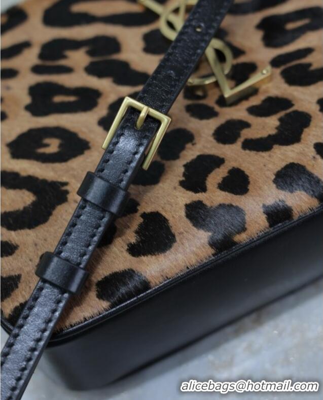 Top Grade Saint Laurent Lou Camera Shoulder Bag in Pony Hair Leather 520534 Leopard 2025