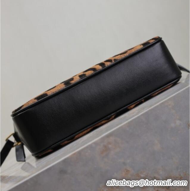 Top Grade Saint Laurent Lou Camera Shoulder Bag in Pony Hair Leather 520534 Leopard 2025