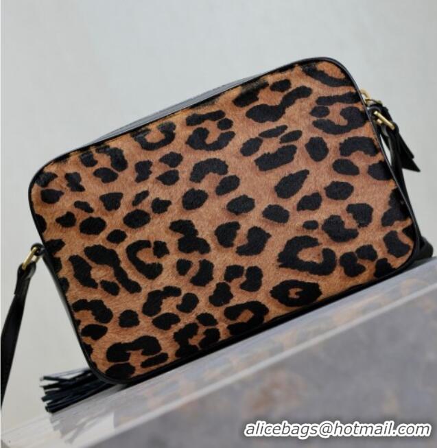 Top Grade Saint Laurent Lou Camera Shoulder Bag in Pony Hair Leather 520534 Leopard 2025