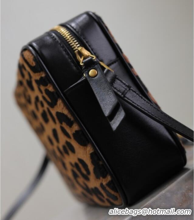 Top Grade Saint Laurent Lou Camera Shoulder Bag in Pony Hair Leather 520534 Leopard 2025