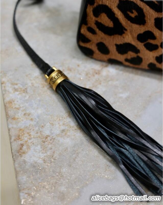 Top Grade Saint Laurent Lou Camera Shoulder Bag in Pony Hair Leather 520534 Leopard 2025