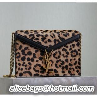 Big Discount Saint Laurent Cassandra Monogram Clasp Bag in Pony Hair Leather 532750 Leopard 2025