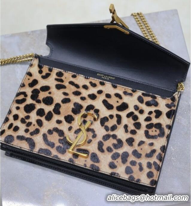 Big Discount Saint Laurent Cassandra Monogram Clasp Bag in Pony Hair Leather 532750 Leopard 2025