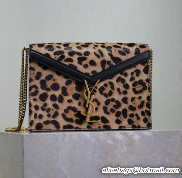 Big Discount Saint Laurent Cassandra Monogram Clasp Bag in Pony Hair Leather 532750 Leopard 2025