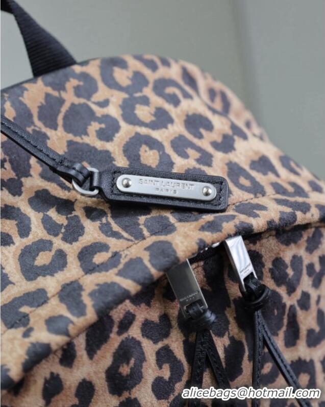 Low Cost Saint Laurent City Backpack in Leopard Fabric 326865 2025