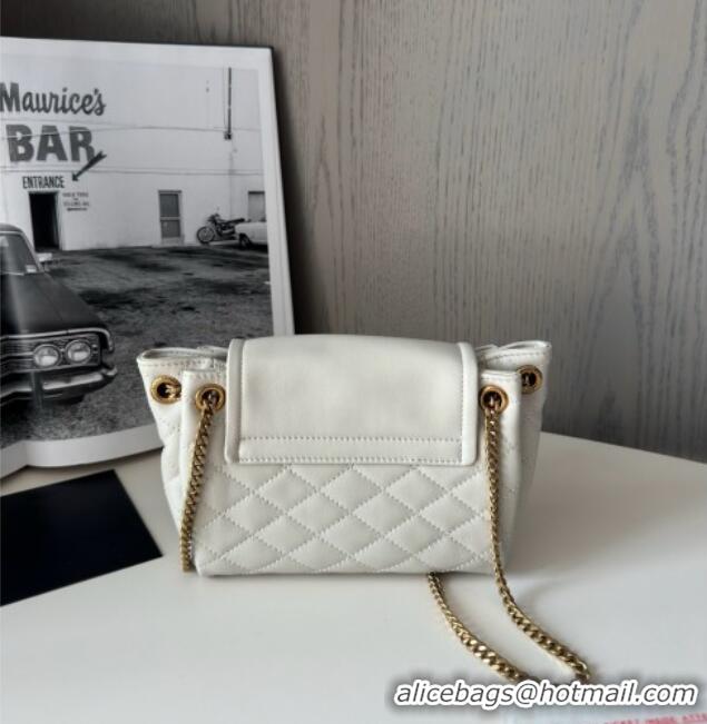 Pretty Style Saint Laurent Monogram Mini Nolita in Lambskin Leather 672738 White 2025 Top Quality