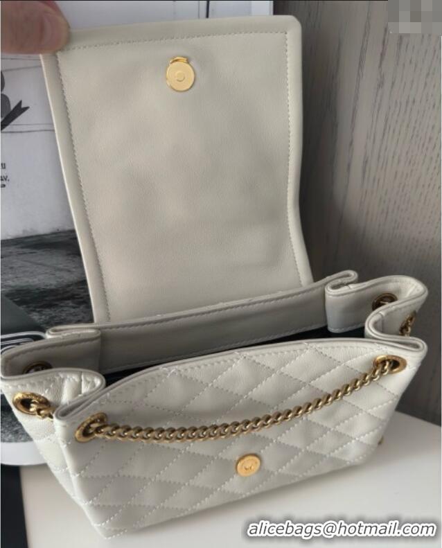 Pretty Style Saint Laurent Monogram Mini Nolita in Lambskin Leather 672738 White 2025 Top Quality