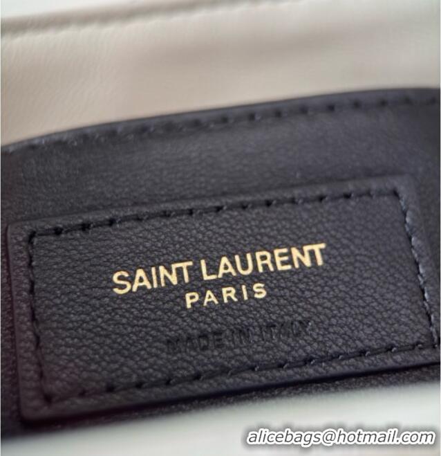 Pretty Style Saint Laurent Monogram Mini Nolita in Lambskin Leather 672738 White 2025 Top Quality
