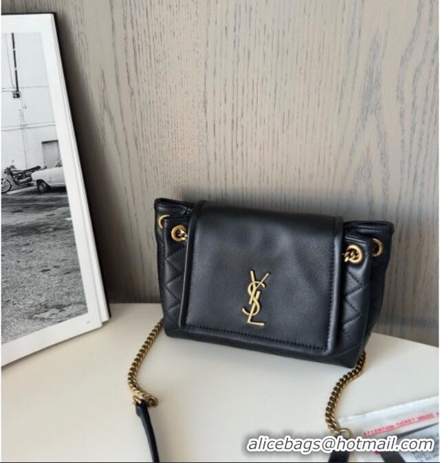 Luxury Cheap Saint Laurent Monogram Mini Nolita in Lambskin Leather 672738 Black 2025 Top Quality