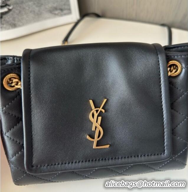 Luxury Cheap Saint Laurent Monogram Mini Nolita in Lambskin Leather 672738 Black 2025 Top Quality