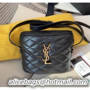 Best Price Saint Laurent June Box Bag in Quilted Lambskin 710080 Black 2025 Top Quality