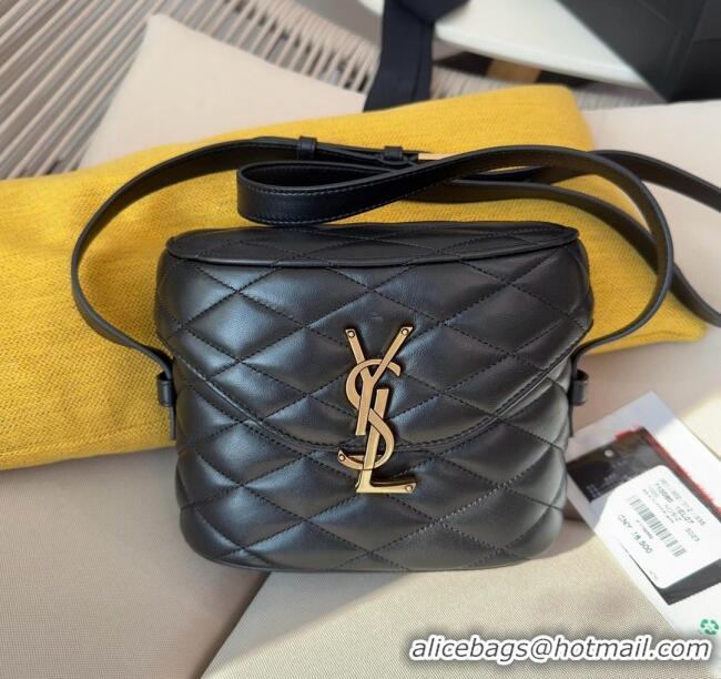 Best Price Saint Laurent June Box Bag in Quilted Lambskin 710080 Black 2025 Top Quality