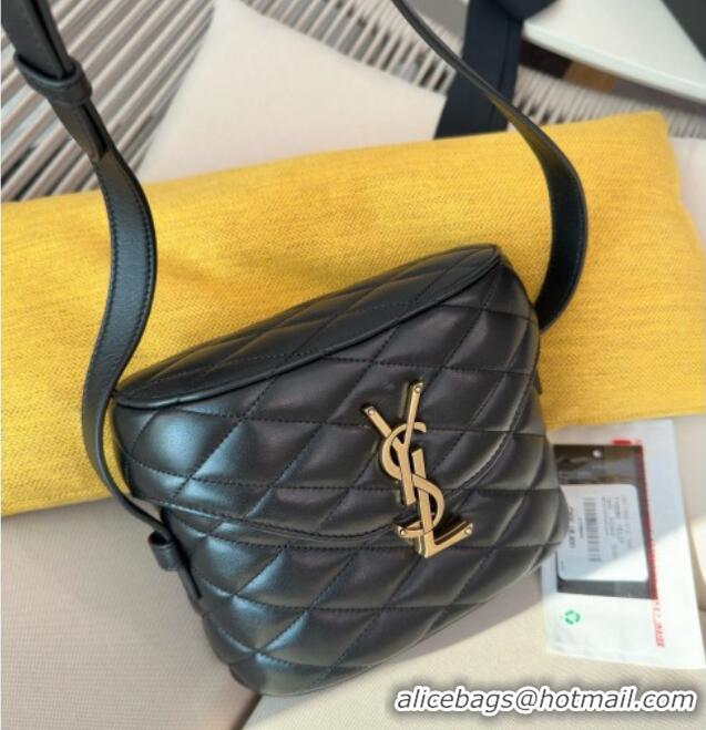 Best Price Saint Laurent June Box Bag in Quilted Lambskin 710080 Black 2025 Top Quality