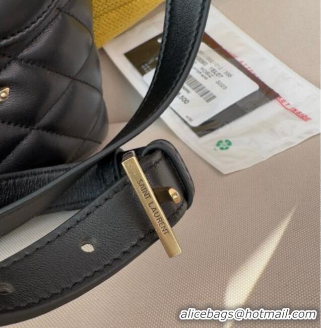 Best Price Saint Laurent June Box Bag in Quilted Lambskin 710080 Black 2025 Top Quality